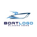 Speed boat logo design template ,Sea boat logo design concept ,Vector illustration Royalty Free Stock Photo