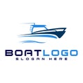 Speed boat logo design template Royalty Free Stock Photo