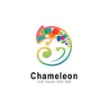 Chameleon logo , Animal icon design template