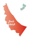 Simplified map of the District/ Governorate of Al Batinah North