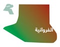 Simplified map of the governorate of Farwaniya in Kuwait Royalty Free Stock Photo