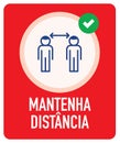 Mantenha Distancia `Keep Your Distance` in Portuguese