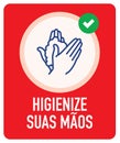 Higienize Suas MÃÂ£os `Sanitize Your Hands` in Portuguese icon