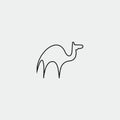 Desert Animal Camel Logo Template Royalty Free Stock Photo