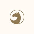 Desert Animal Camel Logo Template Royalty Free Stock Photo