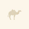 Desert Animal Camel Logo Template Royalty Free Stock Photo