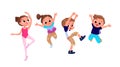 Group of dancing children. Creative kids.