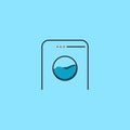 Illusrtration vector graphic of washing machine logo is simple and cool shaped line art. Good for business people who need a logo