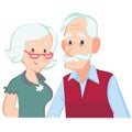 R grandparents love vector illustration torso