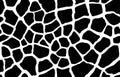 Black white animal skin texture giraffe pattern repeat seamless