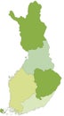 Highly detailed editable political map with separated layers. Finland.