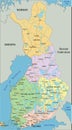 Finland - Highly detailed editable political map with labeling.