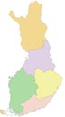 Finland - Highly detailed editable political map.
