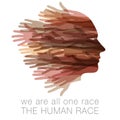 We are all one race.  The Human race. Royalty Free Stock Photo