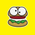 The burger monster with big eyes