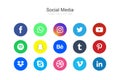 Set popular social media logos icons facebook ins instagram facebook twitter whatsapp in ai10 illustration