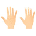 Illustrator of hand body part