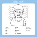 Illustrator of Worksheet body parts