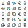 Files - 25 icons image. Royalty Free Stock Photo