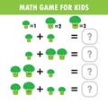 Mathematics educational game for children. Learning counting, addition worksheet for kids. math Addition Subtraction Puzzle Royalty Free Stock Photo