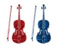Violin instrument cartoon music graphic vector