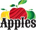 Apples icon, Apples logo, Farm stand sign, Apple orchard advertisement