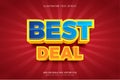 Best Deal, Editable text effect Royalty Free Stock Photo