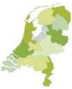 Highly detailed editable political map with separated layers. Netherlands. Royalty Free Stock Photo