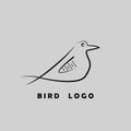 Illusrtration vector graphic of Illusrtration vector graphic of bird logo shaped line art with very elegant and modern