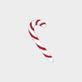Realistic Xmas candy cane. Royalty Free Stock Photo
