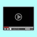 Full screen Video player with button play illustration.