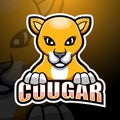 Cougar mascot esport logo design Royalty Free Stock Photo