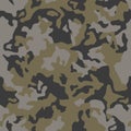 Camouflage pattern, seamless background. Classic military clothing style. Forest masking military camo. Vector Royalty Free Stock Photo