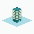 Business building, hotel, mall, cityscape for business icon or logo