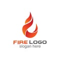 Fire Logo Vector in simple design