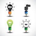 Bulb light and pencil creative idea concept Royalty Free Stock Photo