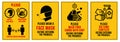 Covid-19 prevention signs all in one graphic design Royalty Free Stock Photo
