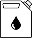 Vector oil can illustration - oil container symbol, fuel sign. gasoline canister, Crude Oil Prices. Sign for oil producing company Royalty Free Stock Photo