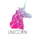 Print Vector abstract polygonal geometric abstract unicorn