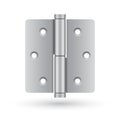 Realistic silver Door Hinge : Vector Illustration