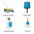 Pack Of Housekeeping Flat Icons Royalty Free Stock Photo