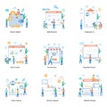 Modern Set of People Creative Illustrations In Flat Design Royalty Free Stock Photo