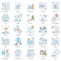 Travelling Equipment Flat Icons Pack