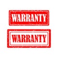 Grunge rubber stamp with word Warranty inside,vector illustration