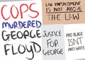 Cops murdered George Floyd text and various other protest messages vector