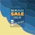 Creative design for a beach summer sales