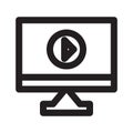 Icon line player video Royalty Free Stock Photo