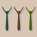 Three classic ties Royalty Free Stock Photo