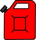 Gasoline canister icon. Sign for oil producing company. Crude Oil Prices. Fuel Canister Flat Icon. Royalty Free Stock Photo