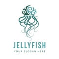 Jellyfish logo graphic design concept.